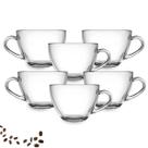 Jogo De Xícaras Em Vidro Kit Canecas 6 Peças Para Chá Café