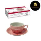 Jogo de Xícaras L'amour 160ml Rosa Porcelana 12 peças Hauskraft Jogo de Xícaras L'amour 160ml Rosa Porcelana 12 peças Hauskraft