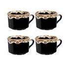 Jogo De Xicaras P/Café Ou Chá Lisa C/ Borda 150 Ml 4 Pçs