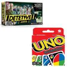 Jogo Detetive Com Aplicativo +Jogo De Cartas Uno Tradicional