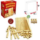 Jogo didatico de madeira material dourado com 111 pecas - PAIS E FILHOS
