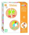 Jogo Didático Infantil Criança Encaixando As Sílabas Madeira Brinquedo Pedagógico Alfabetização 40pç