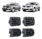 Jogo Difusores De Ar Preto Renault Clio 2000 01 A 2016 Kit