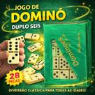 Jogo Dominó 28 Peças Estojo Portátil Resistente Completo Lazer Família entrega rápida
