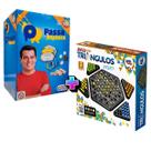 Jogo dos Triângulos Xadrez Geométrico Mais Passa ou Repassa Licenciado SBT Kit Jogos de Tabuleiro Presente Viagem Férias Estratégia Conhecimento