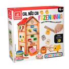 Jogo Educativo 3D Madeira Montessori Cai Não Cai Fazendinha