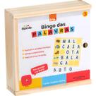 Jogo Educativo Bingo Loto Das Palavras Em Madeira 130 Peças