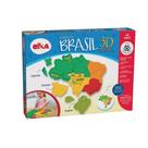 Jogo Educativo Mapa do Brasil em Plástico 3D Elka - 1109 Jogo Educativo Mapa do Brasil em Plástico 3D Elka - 1109