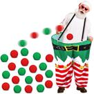 Jogo Elf Pants Toss Leitee com 20 bolas de neve vermelhas e verdes