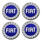 Jogo Emblema Resinado Fiat Azul Roda Calota Centro 48mm Jogo Emblema Resinado Fiat Azul Roda Calota Centro 48mm
