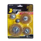 Jogo escovas de aço com haste 5 peças fertak tools - Fertak Tools