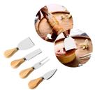 Jogo espátulas para cortar queijo frios petiscos 4 pçs inox Jogo espátulas para cortar queijo frios petiscos 4 pçs inox
