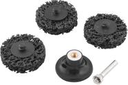 Jogo Esponja Abrasiva 50mm Haste 1/4 Preta Com Suporte 5 Pe