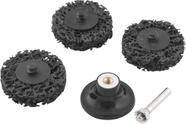 Jogo esponja abrasiva 50mm haste 1/4" preta com suporte 5 peças - Vonder Jogo esponja abrasiva 50mm haste 1/4" preta com suporte 5 peças - Vonder