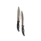 Jogo Faca Cozinha Inox Lâmina Afiada Cabo Ergonômico Resistente 2Uni Confeitaria Louça Verdura Carne