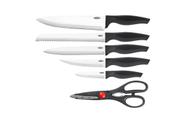 Jogo facas 6 pcs cross preto brinox 5 facas e 1 tesoura 2556310