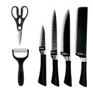 Jogo Facas 6 Peças - Aço Inoxidável Conjunto Tesoura