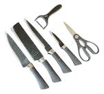 Jogo Facas 6 Peças Inox Cabo Ergonômico Kit Cozinha Completo Corte Preciso Carne Legumes Resistente Profissional Durável Jogo Facas 6 Peças Inox Cabo Ergonômico Kit Cozinha Completo Corte Preciso Carne Legumes Resistente Profissional Durável