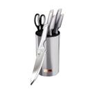 Jogo facas moonlight grey suporte inox 7 peça berlinger haus
