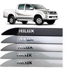 Jogo Faixa Friso de Porta Escrita Alta Cromada Toyota Hilux