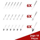 Jogo Faqueiro Aço Inox 18 Peças Restaurante / Casa /Bar