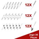 Jogo Faqueiro Aço Inox 36 Peças Restaurante / Casa /Bar