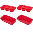 Jogo Forma Para Pães + Forma Cupcake Sortida Silicone 2Un