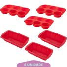 Jogo Forma Para Pães + Forma Cupcake Sortida Silicone 3Un