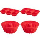 Jogo Forma Silicone Cupcake + Forma Espiral Sortida - 2Un