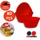 Jogo Forma Silicone Cupcake Muffin Forminha Bolinho Redonda Air Fry Forno Microondas Casa Doceria