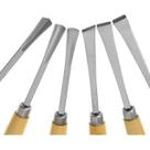 Jogo Formão Goiva 6 Pcs Para Esculpir Em Madeira Xilogravura Jogo Formão Goiva 6 Pcs Para Esculpir Em Madeira Xilogravura