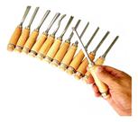 Jogo Formão Goiva Artesão Entalhe Xilogravura C/12 Peças Jogo Formão Goiva Artesão Entalhe Xilogravura C/12 Peças