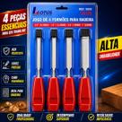 Jogo Formão Kit 4 Peças Aço Reforçado Profissional Lotus Jogo Formão Kit 4 Peças Aço Reforçado Profissional Lotus