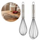 Jogo Fouet Batedor Ovos Inox Cozinha 2 Peças Baker's Secret