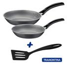 Jogo Frigideiras Tramontina Kit 2 Peças Teflon + Espátula Jogo Frigideiras Tramontina Kit 2 Peças Teflon + Espátula