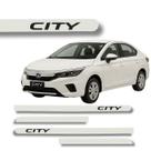 Jogo Friso Honda City Branco Topazio Ponta Redonda Lateral