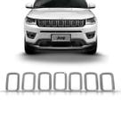 Jogo Friso Jeep Compass 2017 2018 Cromado - Kit 07 Frisos
