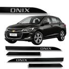 Jogo Friso Lateral Chevrolet Onix Preto Global Grafia Original 2012 A 2014