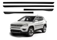 Jogo Friso Lateral Jeep Compass 2017 em diante Modelo Original Preto Fosco