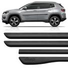 Jogo Friso Lateral Jeep Compass 2017 em diante Original Preto Fosco