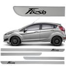 Jogo Friso Lateral New Fiesta 2017 até 2020 Cinza Moscou