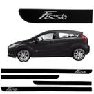 Jogo Friso Lateral New Fiesta 2017 até 2024 Preto Ebony
