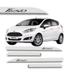 Jogo Friso Lateral New Fiesta Branco Artico 4pç Faca Grafia