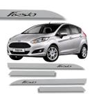 Jogo Friso Lateral New Fiesta Prata Riviera 4pç Faca Grafia