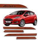 Jogo Friso Lateral New Fiesta Preto Bristol 4pç Faca Grafia