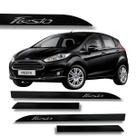 Jogo Friso Lateral New Fiesta Preto Ebony Ponta Faca Grafia