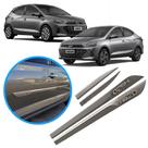 Jogo Friso Lateral Novo Hyundai HB20 2020/2025 Cinza Silk