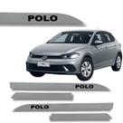 Jogo Friso Lateral Polo Prata Sirius Ponta de Faca Grafia
