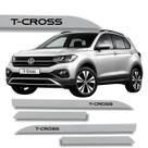 Jogo Friso Lateral T-cross 19 A 26 Cores Volks Ponta de Faca Cor:Prata Sargas