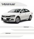 Jogo Friso Lateral Virtus Emblema Cromado Branco Cristal